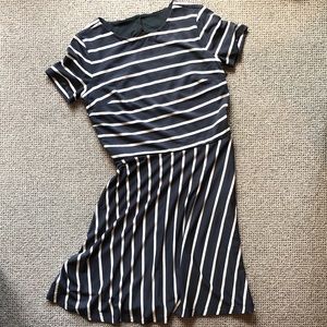 Ann Taylor LOFT Striped Fit & Flare Dress 0P *NWT